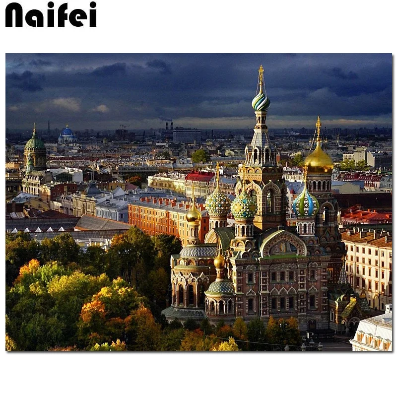 Алмазная мозаика стразы алмазная вышивка живопись круглые храма Спасителя на