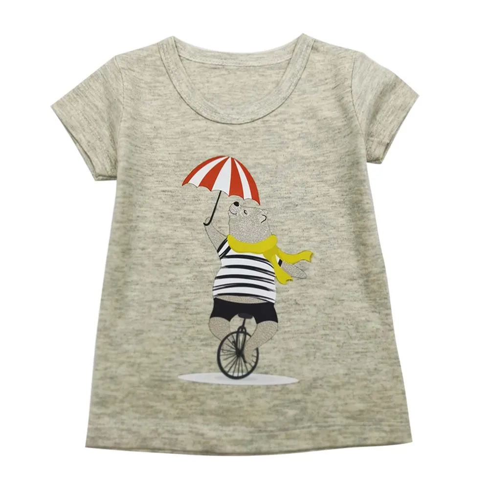 1 упаковка футболки для маленьких девочек летняя одежда малышей с коротким