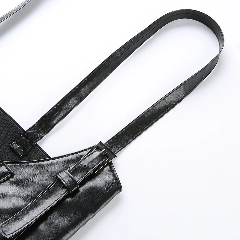 HEYounGIRL пояс-корсет из искусственной кожи для женщин Харадзюку черный широкий пояс модный пояс из искусственной кожи для платья уличная одежда
