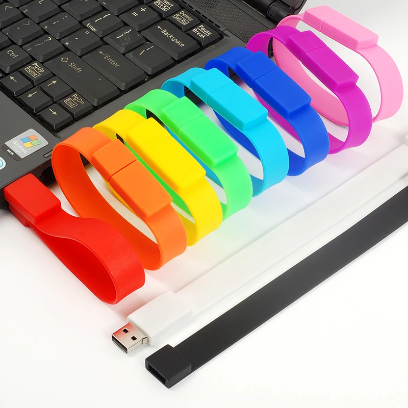 Leizhan usb флэш-накопитель 2.0 силиконовый браслет 4 г красочные Memory Stick 8 внешний Pendrive