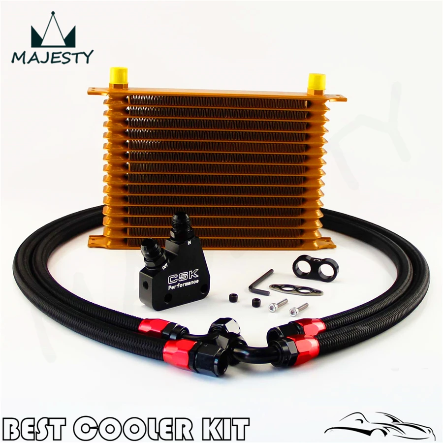 15-рядный комплект масляного охладителя двигателя + сэндвич-пластина для