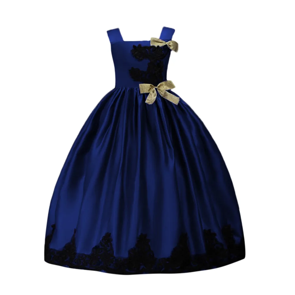 Feitong/качественное платье принцессы с цветочным узором для девочек Vestidos De Festa