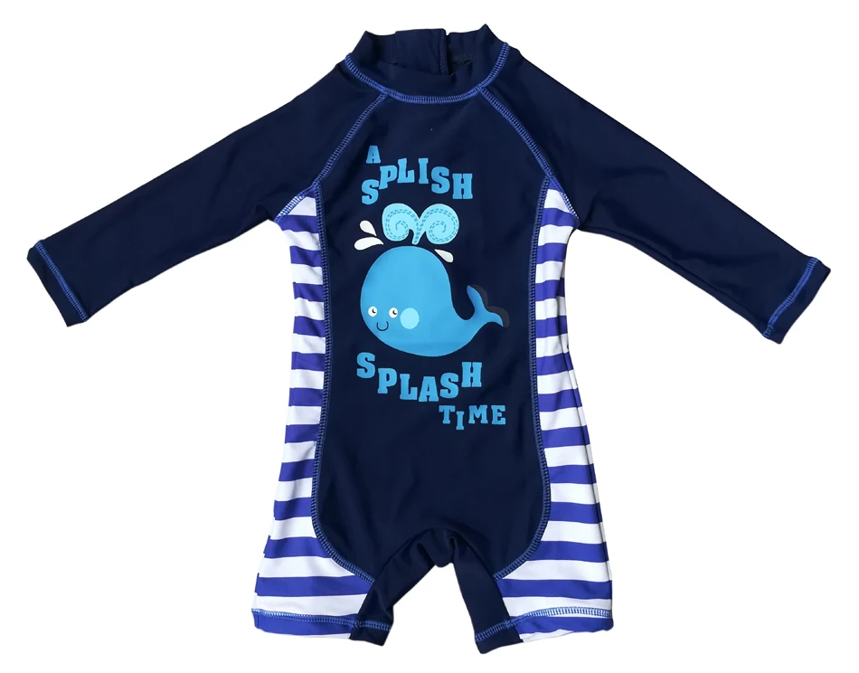 Bonverano (TM) Детский Слитный Солнцезащитный Пляжный Синий Купальник Для Малышей и