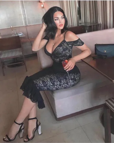 Short sleeve Black Elegant v neck lace Sexy Knee-Length Spaghetti Strap Summer Women Bandage Dress 2018 Bodycon Party | Женская одежда