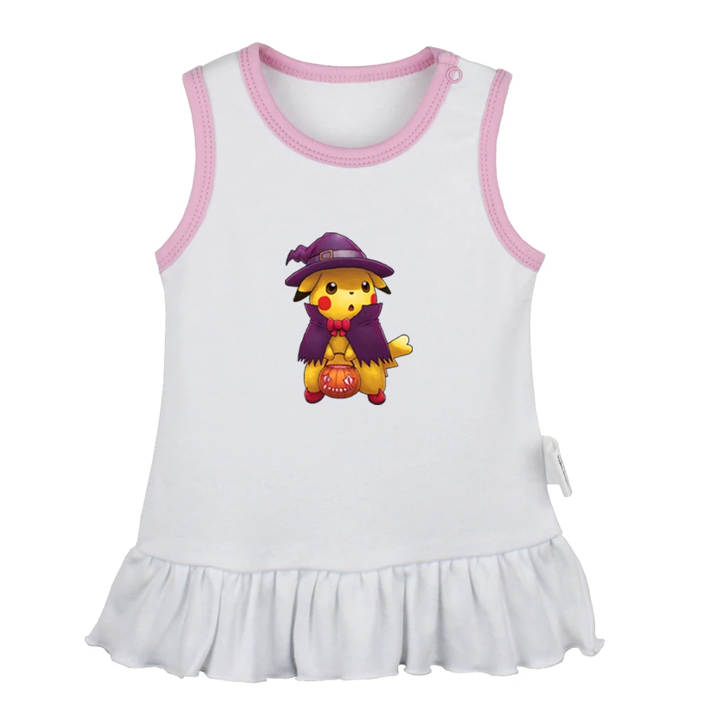 Платья для новорожденных девочек с принтом Покемон еvee Звездные войны Алиса в