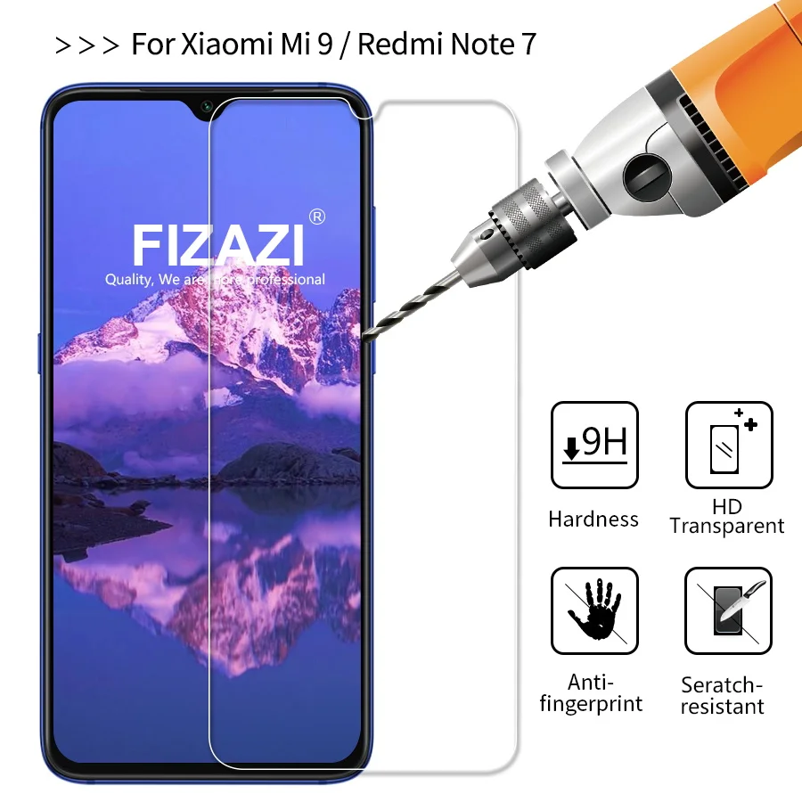 FIZAZI 2.5D Tempered Glass For Xiaomi Mi 9 SE 9H Clear Protective Film Anti Scratch Screen Protector Redmi Note 7 | Мобильные