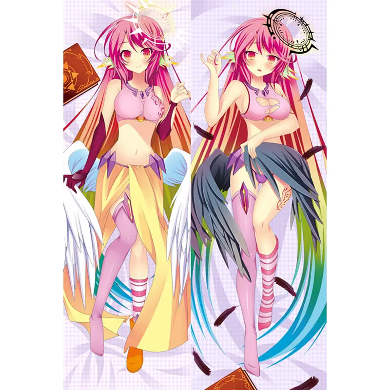 Polyester Аниме игры без жизни, накидка для подушки, Shiro Dakimakura Чехол для крутых мальчишек 3D двухсторонняя постельное белье облегающие жизнь тела подушку Чехол NG02A - Цвет: Polyester