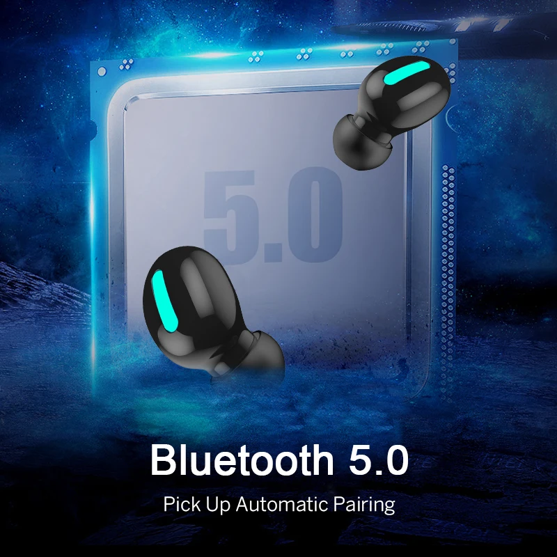 Наушники вкладыши Bluetooth 5 0 + EDR Спортивная мини гарнитура TWS Auricolare для игр