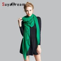 suyadream women silk scarf 100real silk georgette 200cmx140cm long scarfs