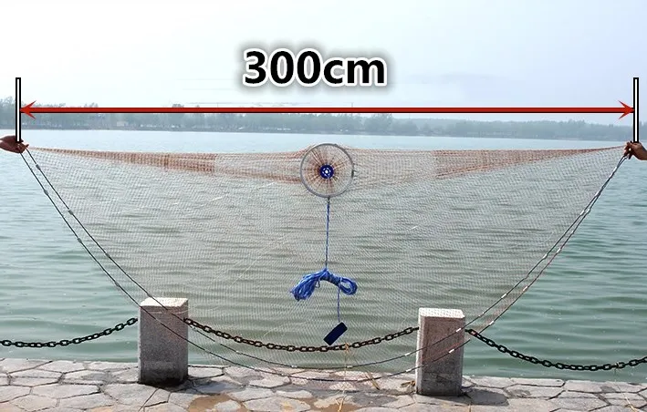 Finefish многофиламентные накидные сети с кольцом сильная ловля рыбы сеть Открытый ручной бросок рыболовные сети маленькая сетка Gill сеть - Color: 300cm