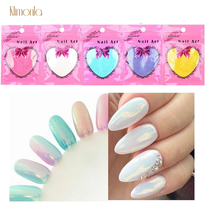 5 шт./лот лазерный блеск для ногтей порошок УФ гель лак хром пигмент пыль