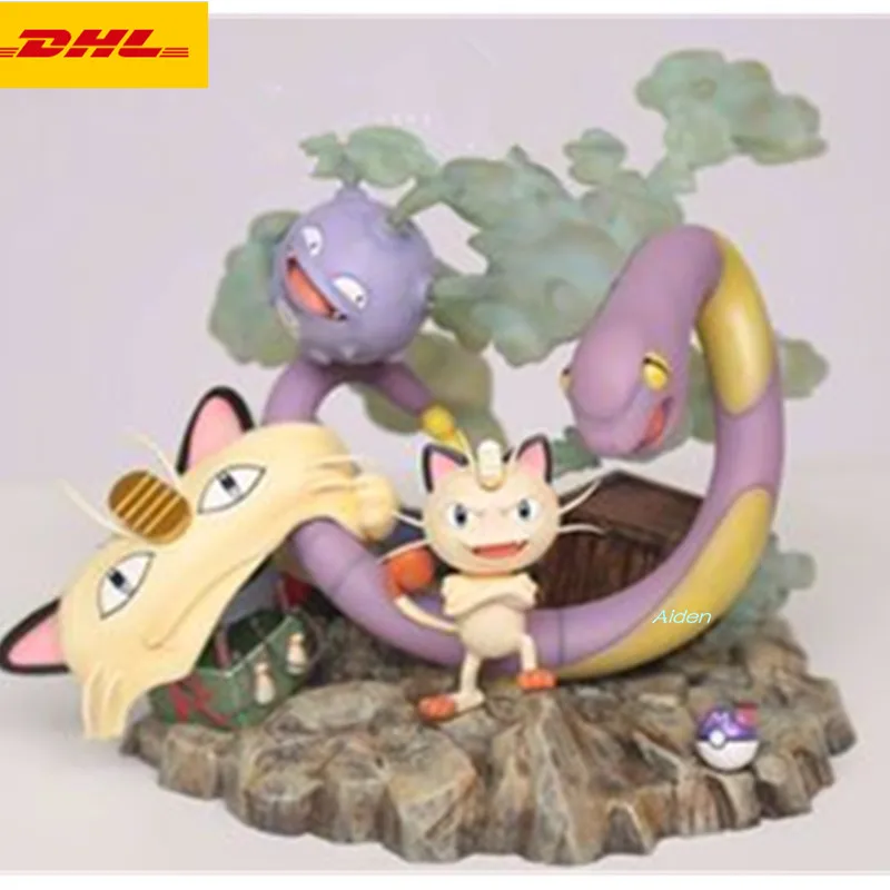 " Ракета команда статуя Meowth Бюст Полная длина портрет GK Джесси Джеймс фигурку Коллекционная модель игрушки коробка 20 см Z458
