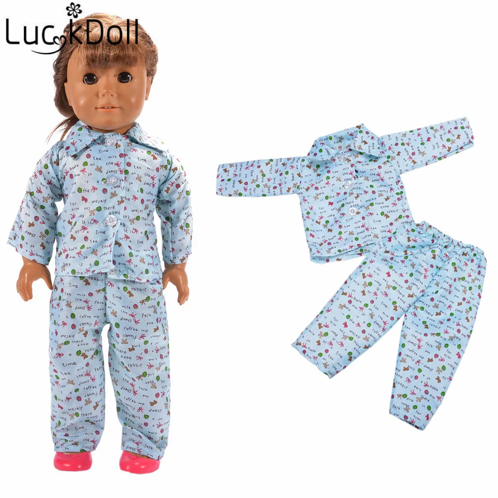 Пижама LUCKDOLL разные стили подходит для 18 дюймовых американских кукол 43 см