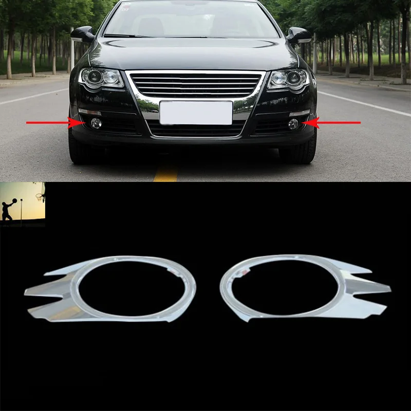 Авто Стайлинг ABS хромированные передние и задние противотуманные фары крышка