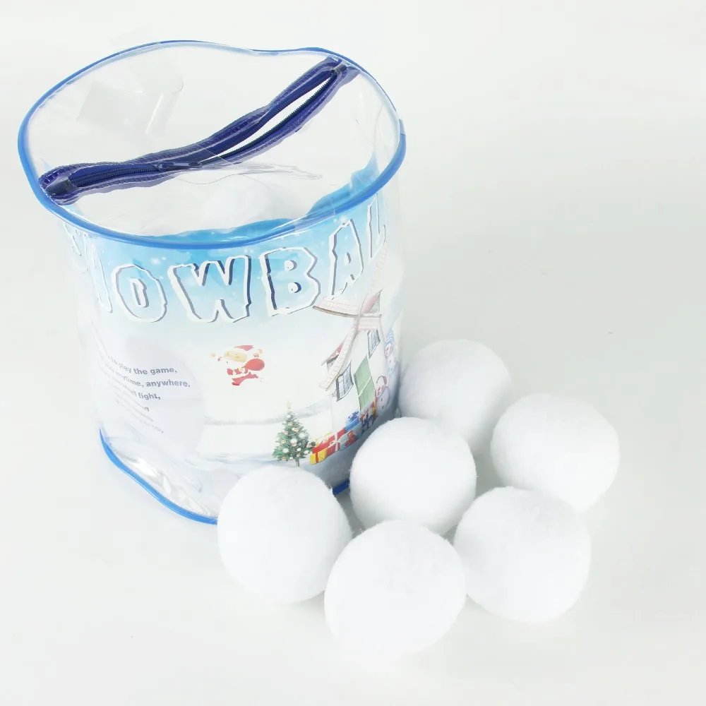 Набор для игры в снежки помещении плюшевые и Сетчатая Сумка переноски Белые