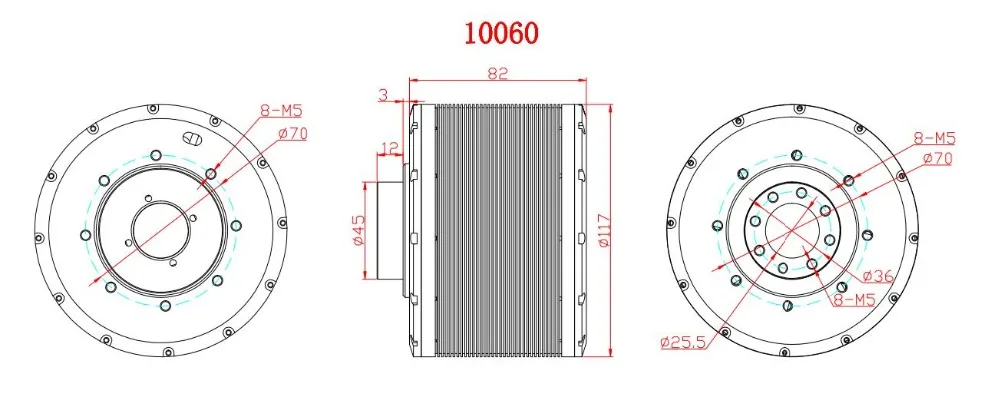 G10060 изготовленный на заказ двигатель робота AS5048a encorder gimbal нагрузка двигателя