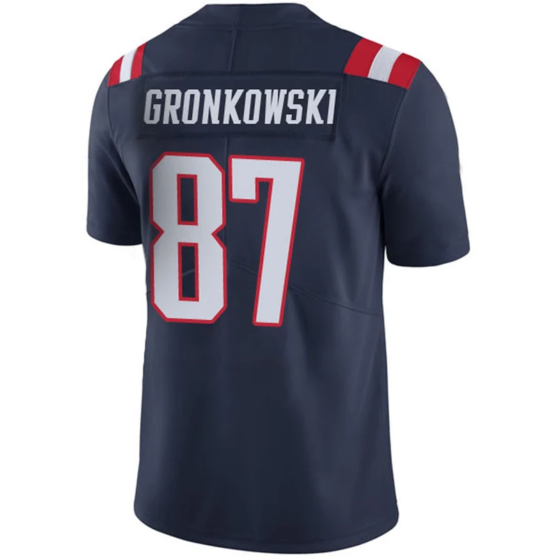 Мужская Новый Брэди #12 Gronkowski #87 Эдельман 11 # вышивка логотипа Темно-Синий Цвет Пик