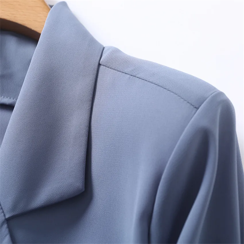 Женский облегающий шифоновый пиджак Осенний Длинный блейзер средней длины