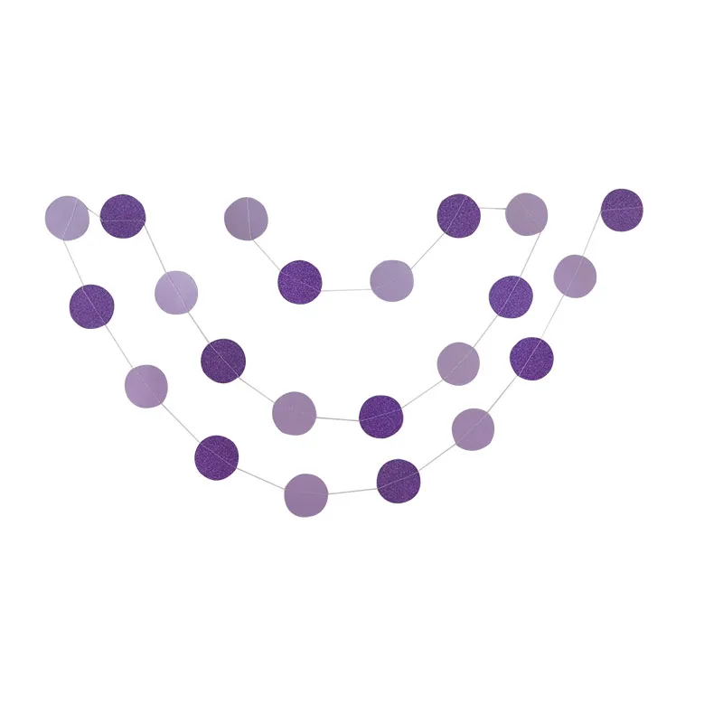 light purple purple 5 см золотое кольцо в горошек баннер-гирлянда Висячие банты детский душ Свадебный декор для комнаты Дети День рождения принадлежности - Цвет: light purple purple