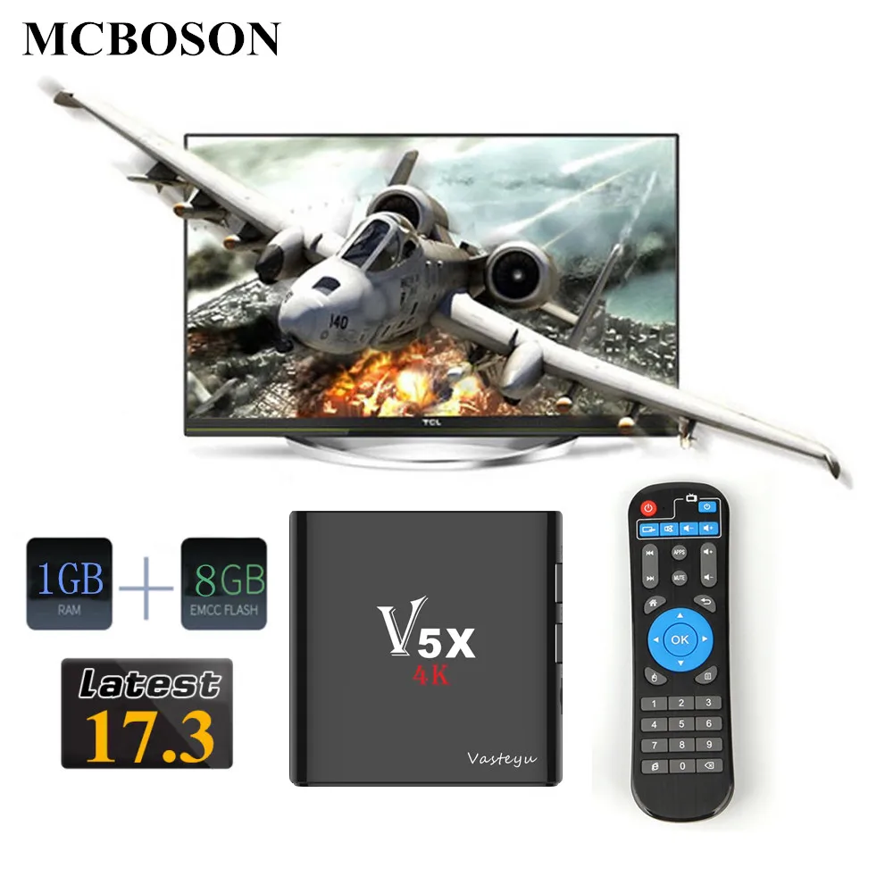 Mcboson V5X Android ТВ Box Amlogic S905X 4 ядра 6.0 Коди 17.3 1 ГБ Оперативная память 8 Встроенная 2.4 г