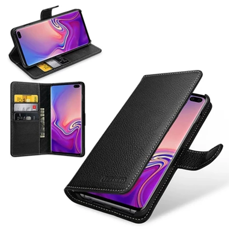 

Чехол-бумажник для Samsung Galaxy S10, чехол из натуральной кожи, флип-чехол для телефона Galaxy S10 Plus, кожаные чехлы для Samsung Galaxy S10e