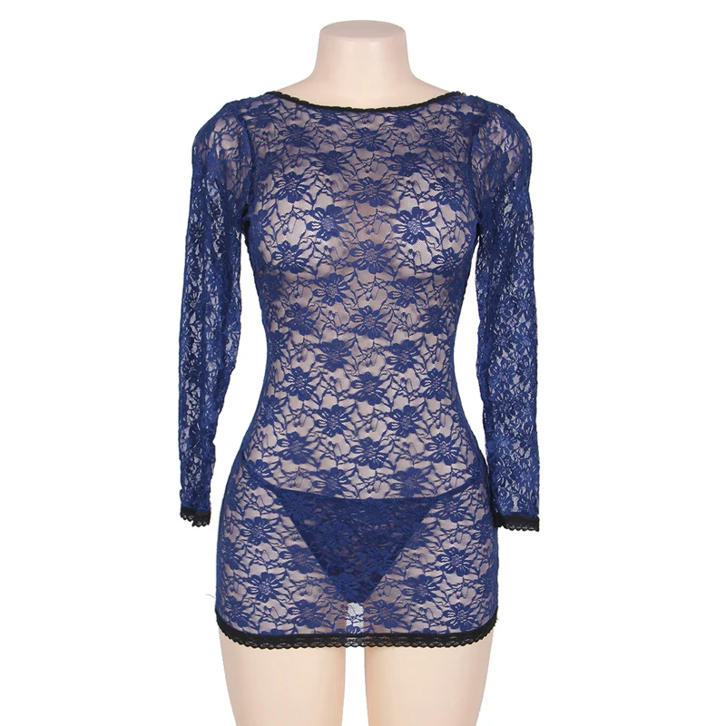 Синее кружевное Сетчатое сексуальное нижнее белье для маленьких кукол Женская