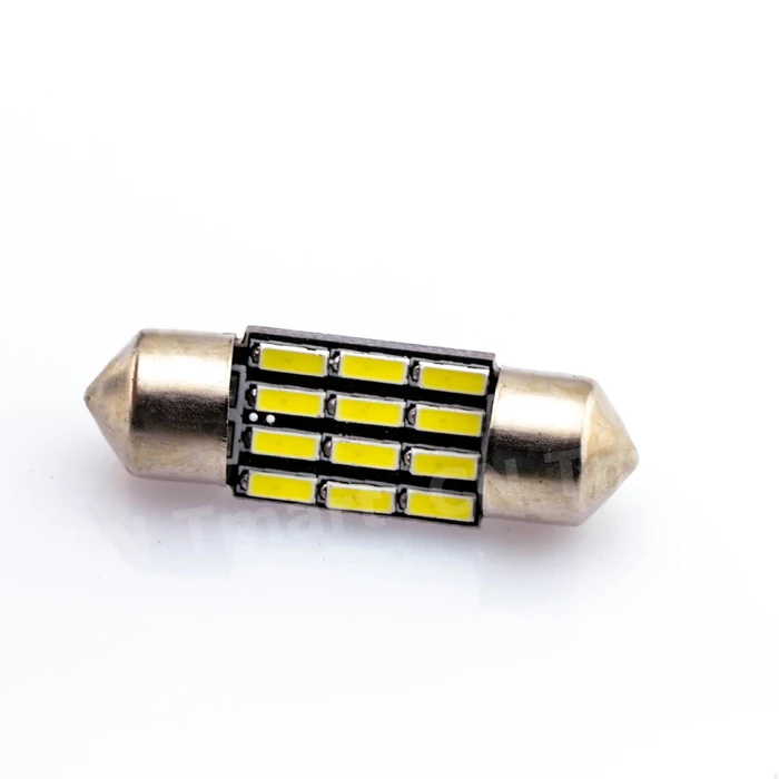 Автомобильная светодиодная гирлянда/купол 31/36/39/41 мм 4014 12 SMD теплый