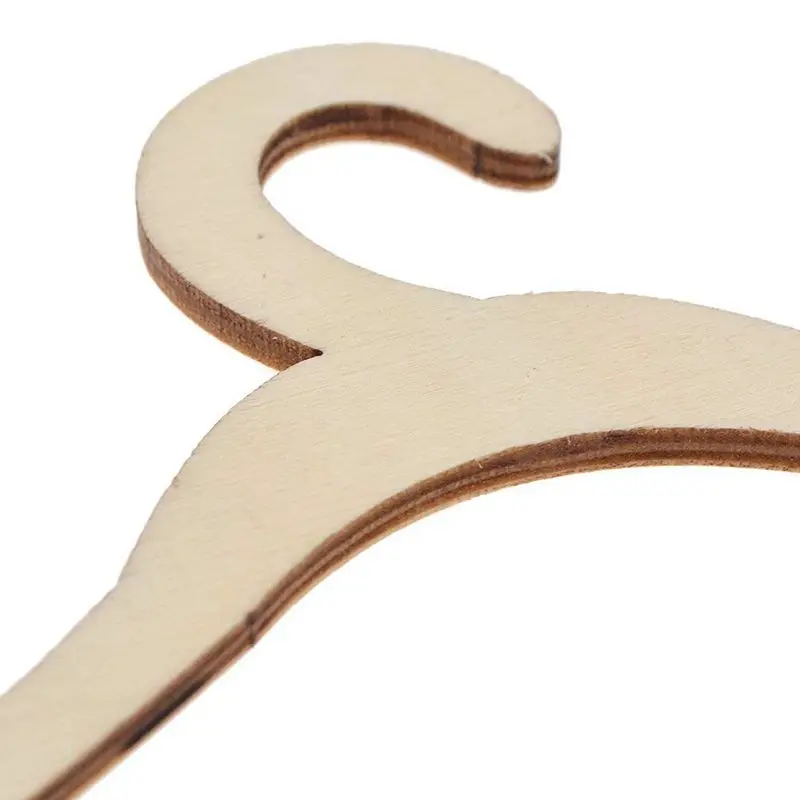 

Lot 10 pcs Wooden Hangers Coats Jackets For Dolls (12 cm # 1)