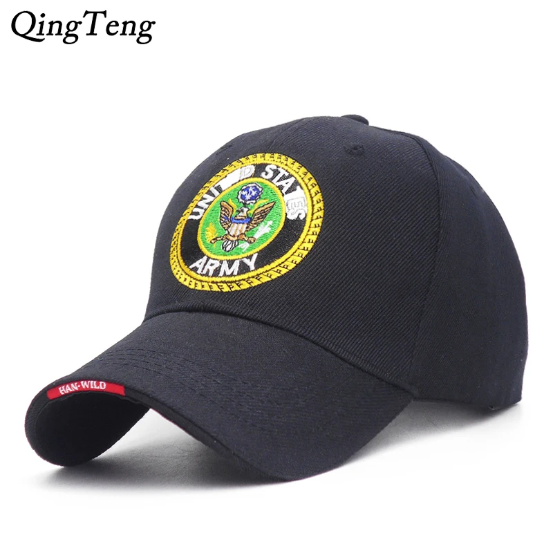 Армии США Бейсбол Кепки Для мужчин Snapback Шапки на открытом воздухе занятий