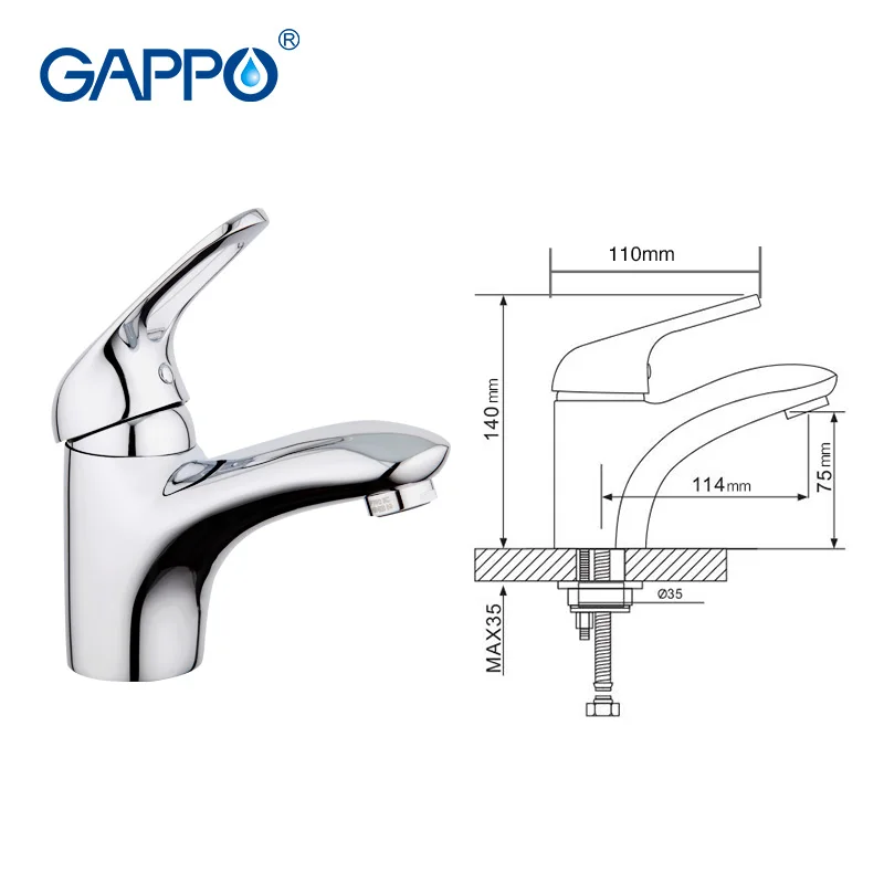 GAPPO смеситель для раковины в ванной комнате латунный Смеситель воды|mixer taps|deck