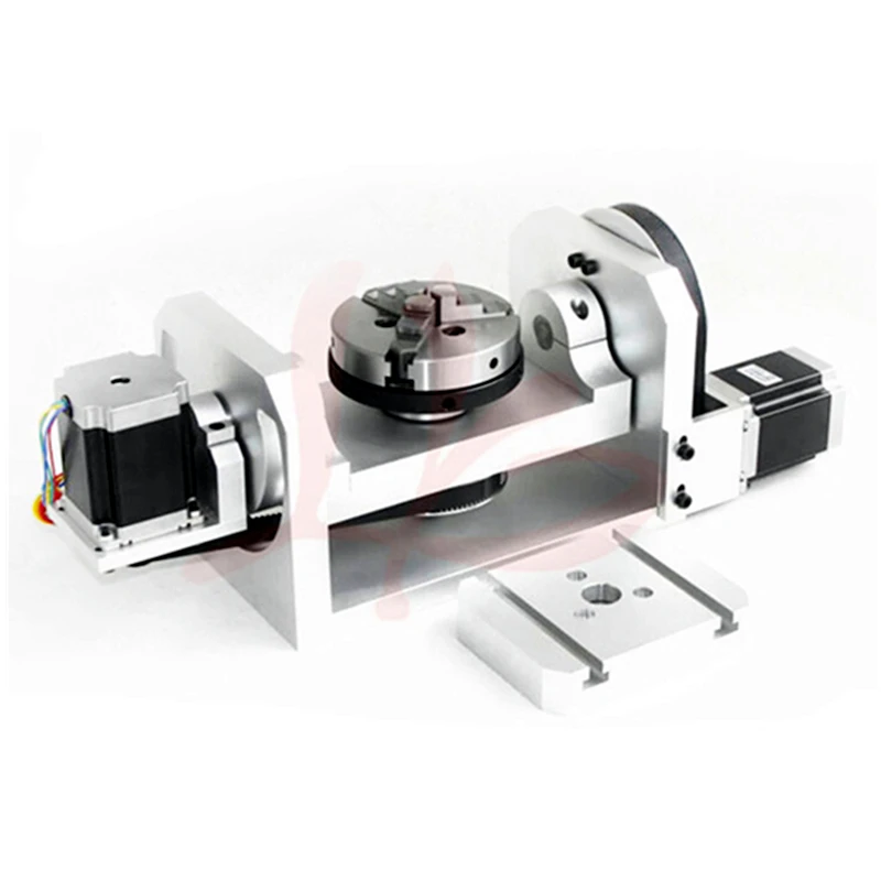CNC milling Machine Rotary 5th axis A aixs with table and 3 jaw chuck for 3020 3040 6040 cnc router engraver machine | Инструменты