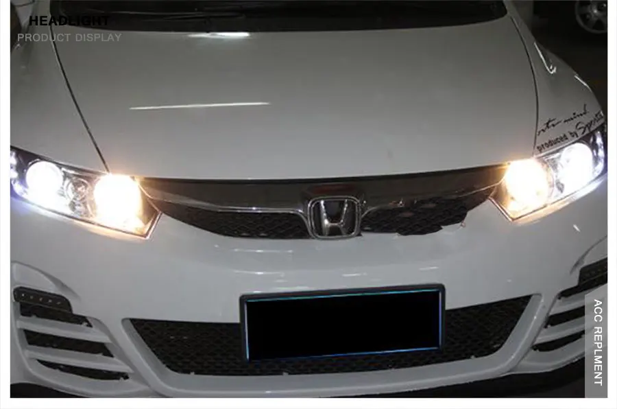 2 шт. светодиодный фары для Honda Civic 2007-2011 светодиодный автомобильный фонарь ангельские глазки ксенон HID комплект Противотуманные фары светодиодный дневные ходовые огни