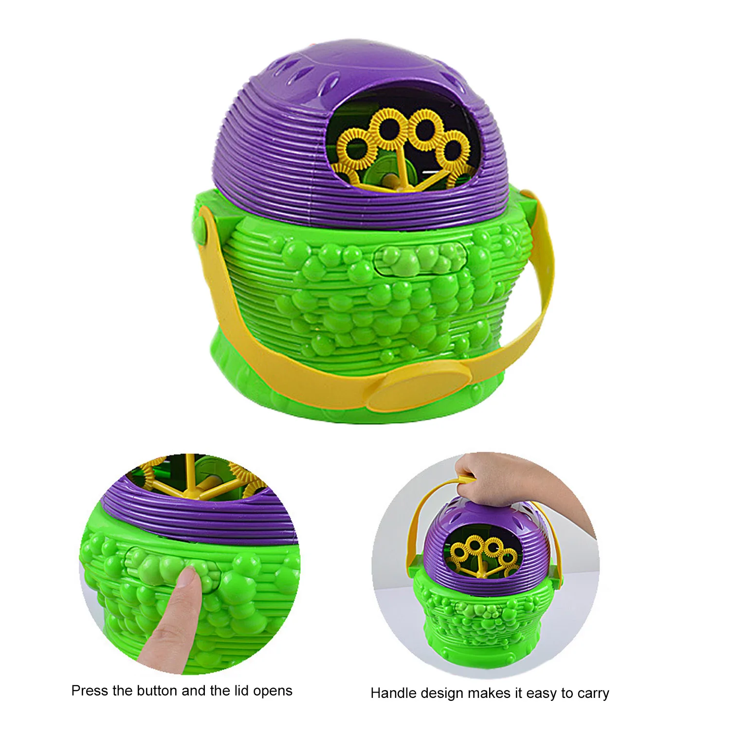 Детский автоматический аппарат для мыльных пузырей на батарейках с милым