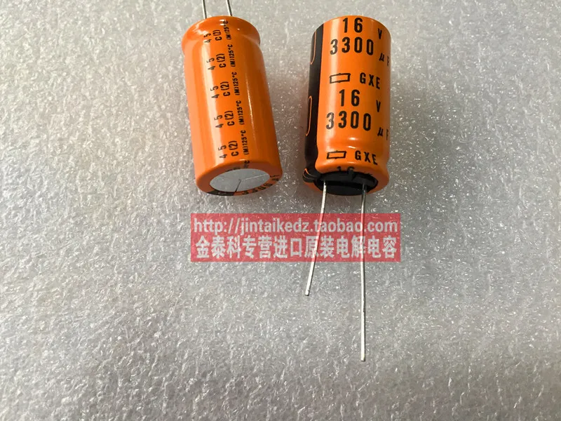 10 шт./30 шт. импортные электролитические конденсаторы NIPPON origl 16V3300UF 16X30 GXE высокая