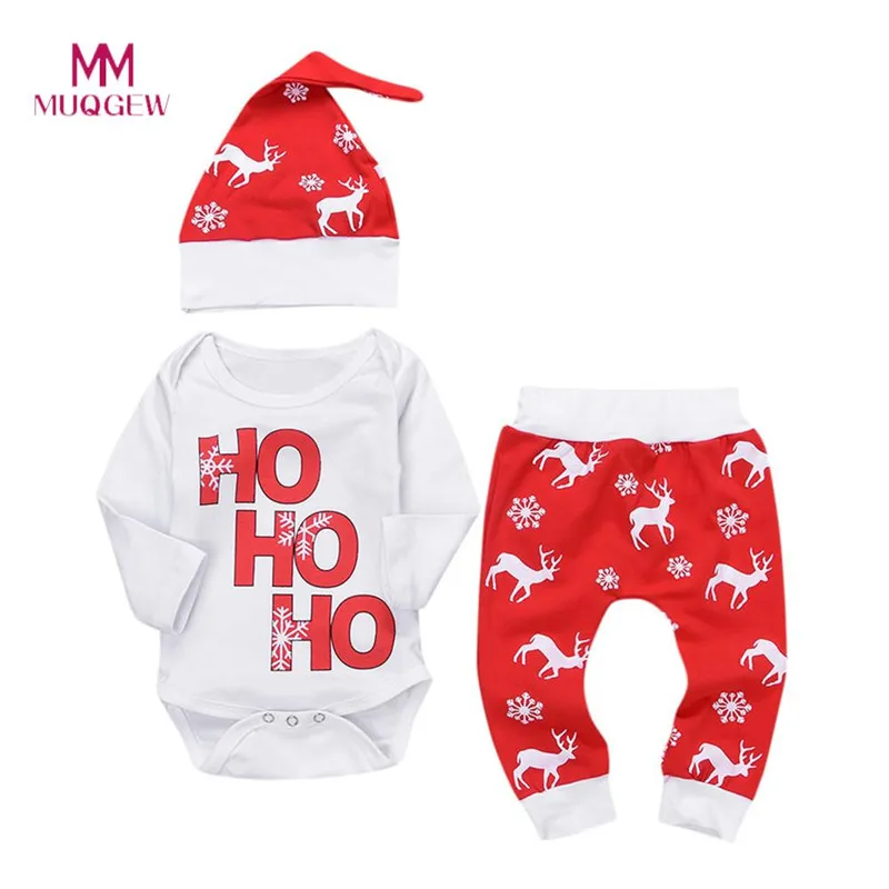 Одежда для девочек комплект детской одежды мальчиков Рождественский комбинезон