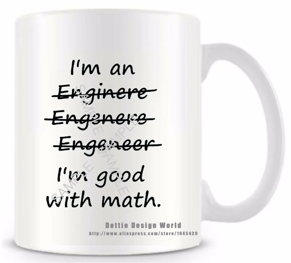 Я инженер я хорошо в математике забавная новинка кружка для путешествий