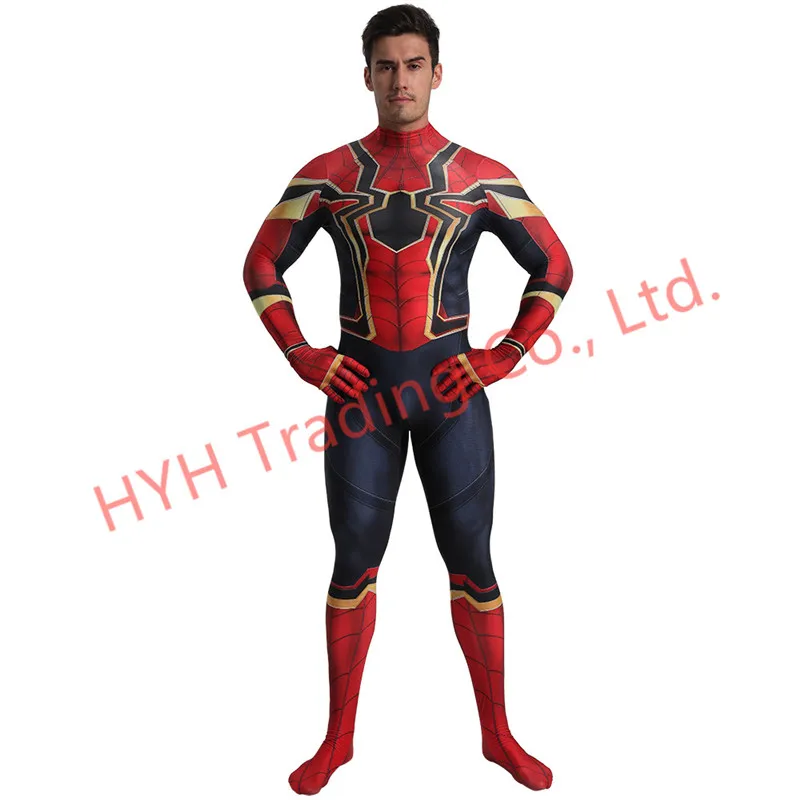 Костюмы на Хэллоуин Железный Человек паук синий костюм спандекс косплей детские