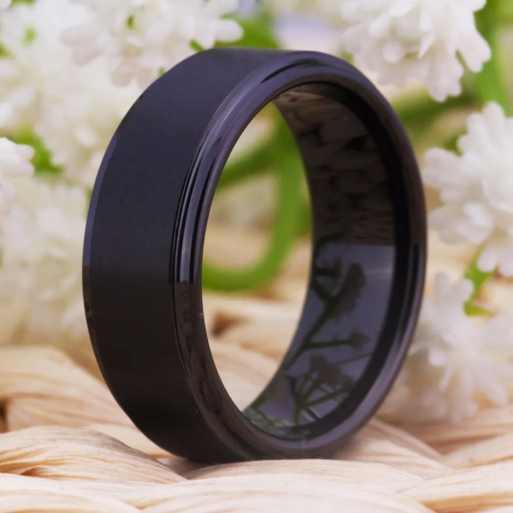 Кольцо YGK из карбида вольфрама с матовой поверхностью ширина 8 мм|tungsten carbide ring|carbide