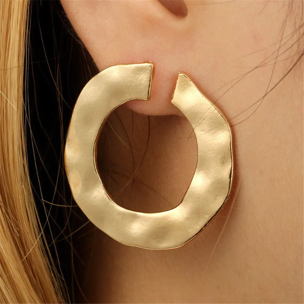 

Women Luxury Statement Gold Stud EEarrings Female Fashion Jewelry