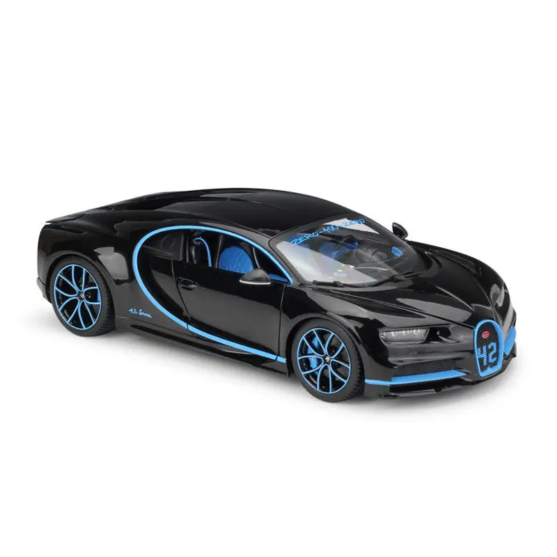 Bburago 1:18 Bugatti Chiron черная литая под давлением модель гоночный автомобиль