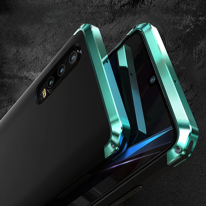 Dropshipping Textured Anti-fall Aluminum Alloy Case For Huawei P30 Metal Frame PC Back Bumper P30 Pro Armor Shockproof Cover