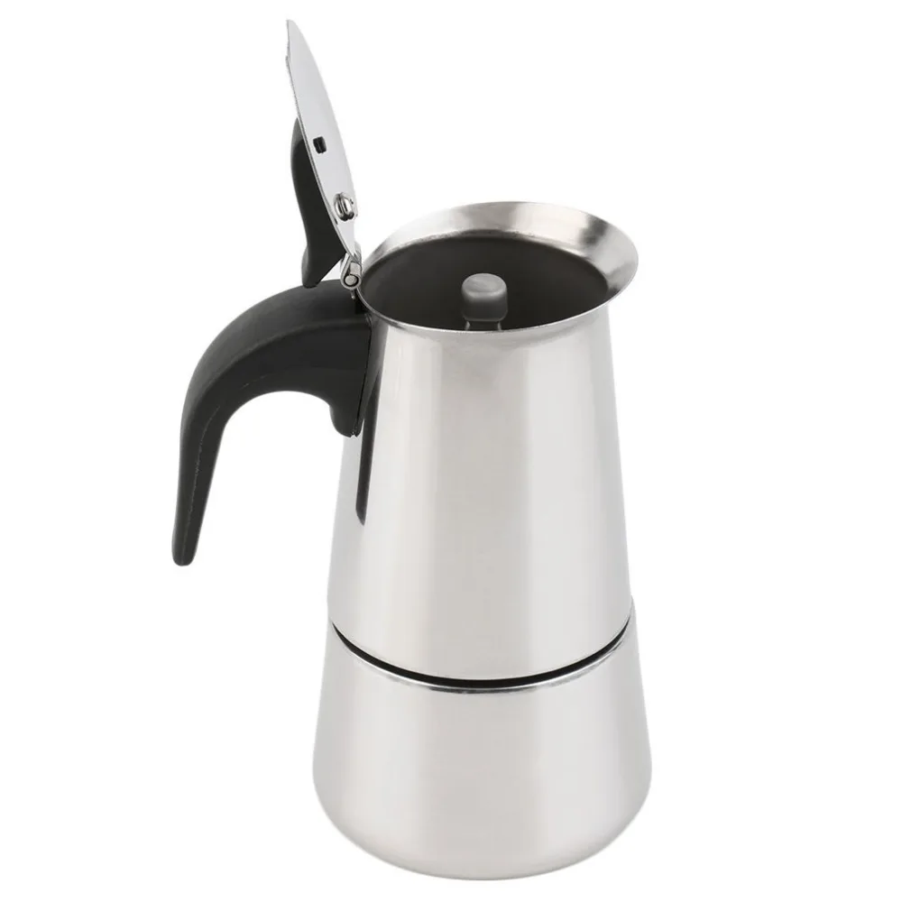 Лидер продаж 2/4/6 чашек кофе мокко кофе чайник/Moka пот, эспрессо чайники кофеварки горшок из нержавеющей стали кофе-машина
