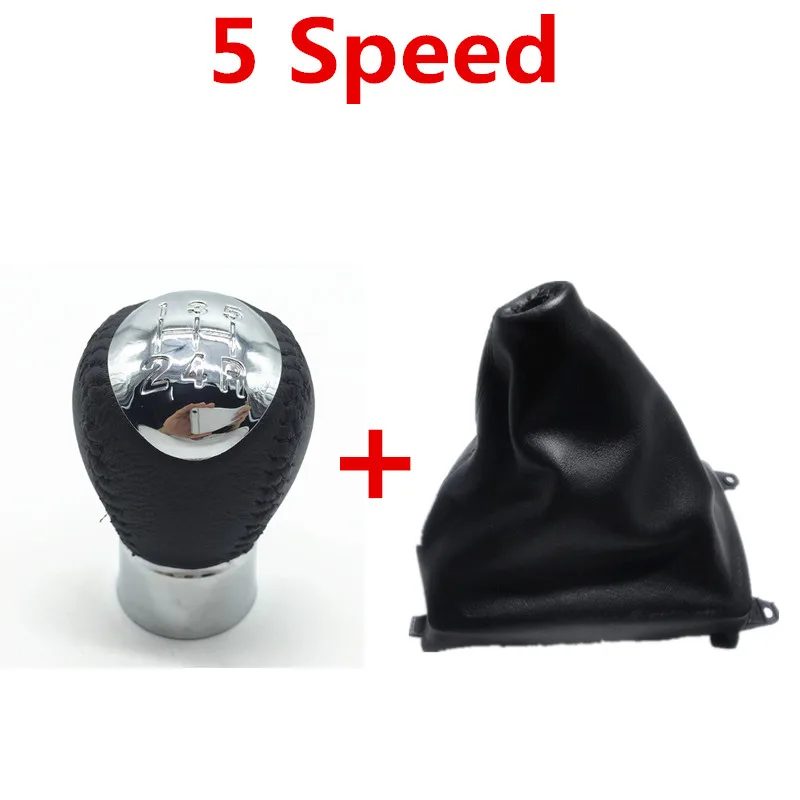 5 Speed Для Mazda 6 M6 2002-2007 ручка переключения передач+ гетра для рукоять рычага крышка головки чехол 5/6 скорости аксессуары для стайлинга автомобилей - Название цвета: 5 Speed