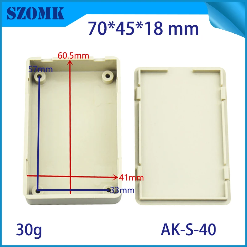 1 pcs 70*45*18mm small plastic enclosure for electronics case light grey abs equipment box device | Обустройство дома