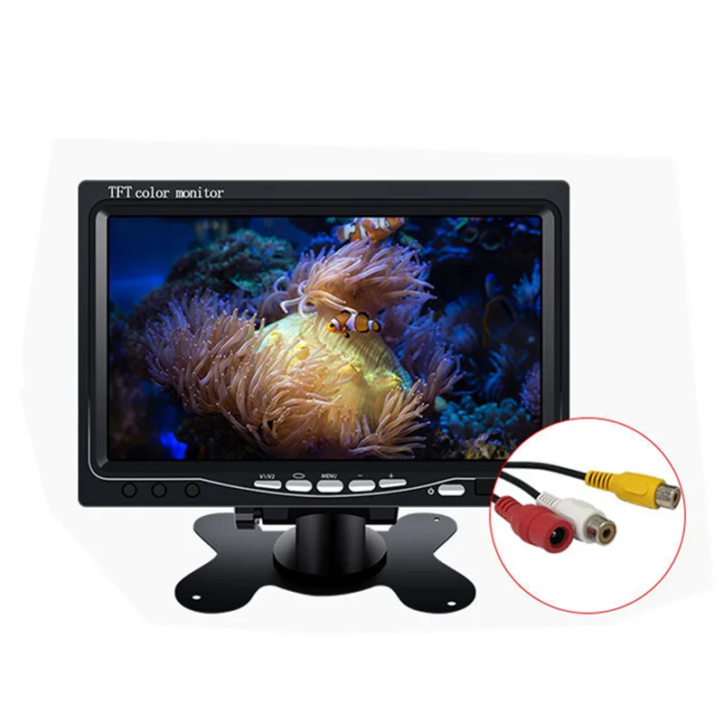 7 дюйм настольный монитор lcd 2ch видео вход DC 12 V возврат подголовника монитор