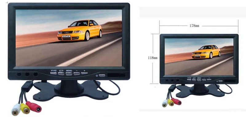 HD Screen 7 inch Car Remote Display DVD Monitor + wireless Parking Reversing RearView Backup Reverse License plate frame Camera |