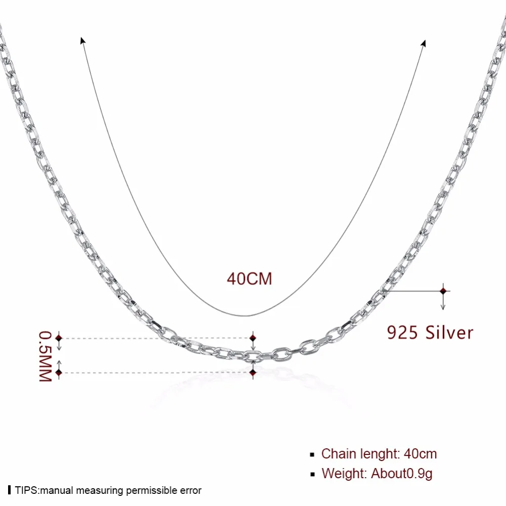 CICI Уоррен Fine Jewelry 925 серебро звено цепи Цепочки и ожерелья Простой Дизайн женские