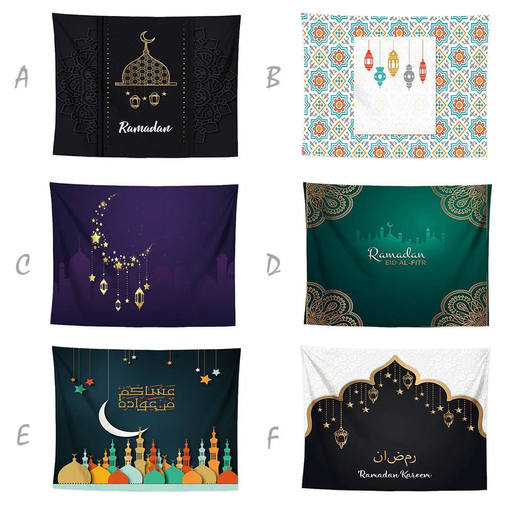 Muslim Ramadan wall hanging Printed tapestry decorative art Polyester Home Decor 130X150CM Textile Indoor Tapestry F300503 | Дом и сад