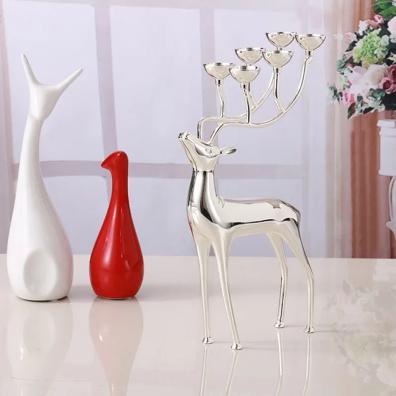 Подсвечники в виде оленя подсвечник из сплава свадебное украшение бесплатная