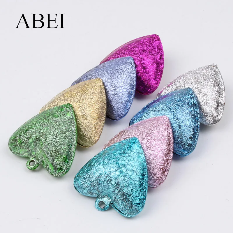 Колокольчики в форме сердца для украшения свадьбы 20 шт. 25 мм разные